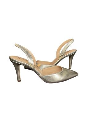 UNISA Spain Elegant Gold/ Champagne Slingback Heels. 8.5
